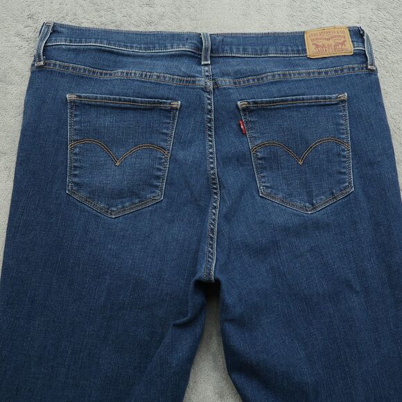 Levi's 720 Jeans Women's 34 Blue High-Rise Super Skinny 29" Inseam Distressed - Picture 15 of 16